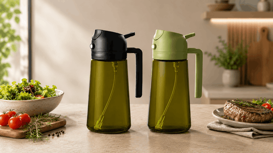 Xandata™ Pulvérisateur et Verseur d'Huile d'Olive 2-en-1 en Verre – 470 ml