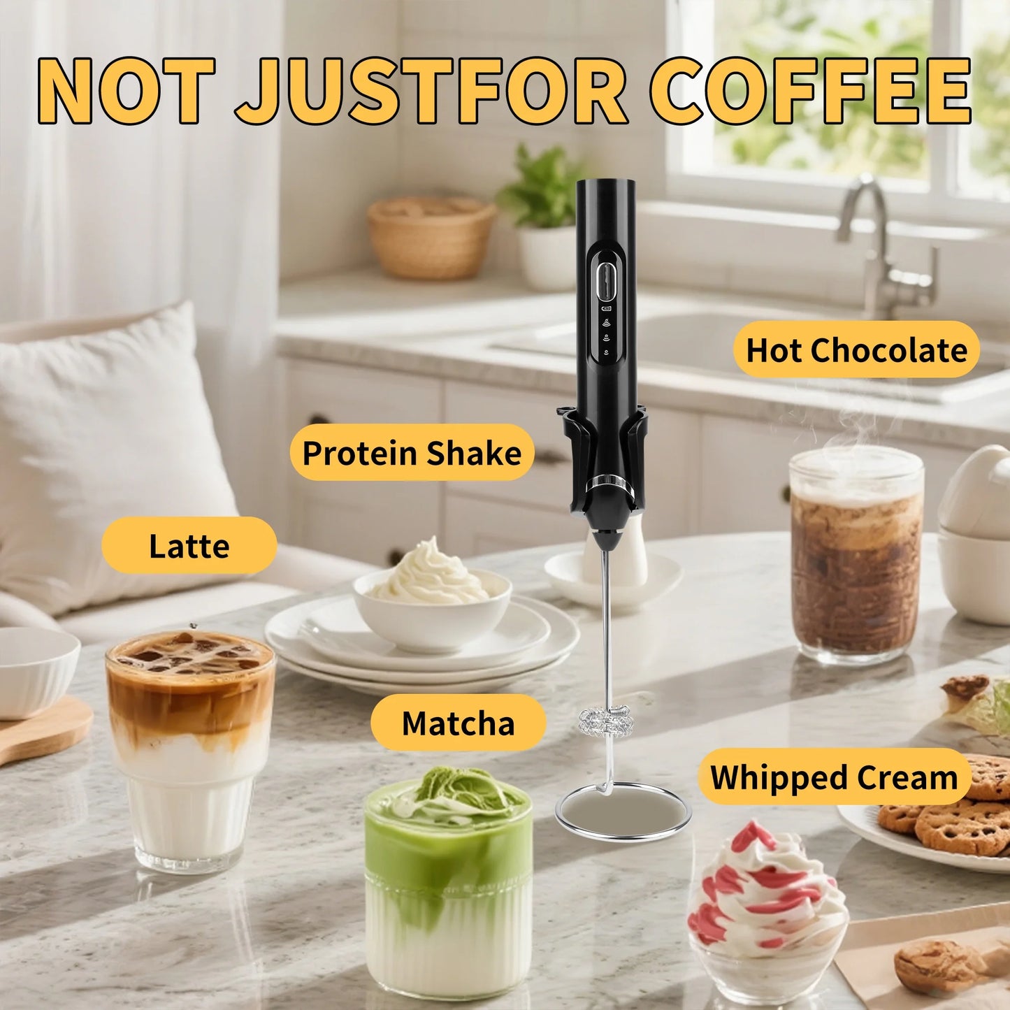 Turn your daily coffee into a comforting and enjoyable experience. Whether you’re starting your morning, taking a relaxing break, or sharing a drink with loved ones, this handheld milk frother helps you create rich and delicious beverages in seconds.

Enjoy the feeling of café-quality drinks from the comfort of your home — simple, quick, and satisfying every day.